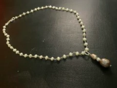 Pearl and chain with pearl drop necklace