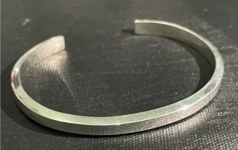 Solid silver cuff bracelet  in polished 925 silver