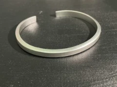 Solid silver cuff bracelet in sand blasted Matt finish in 925 silver