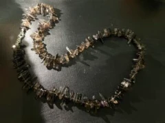 Necklace in smokey quartz