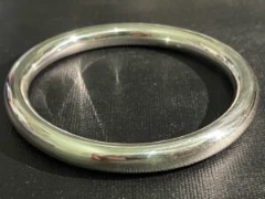 Classic 925 silver round flat bangle