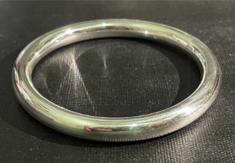 Classic 925 silver round flat bangle